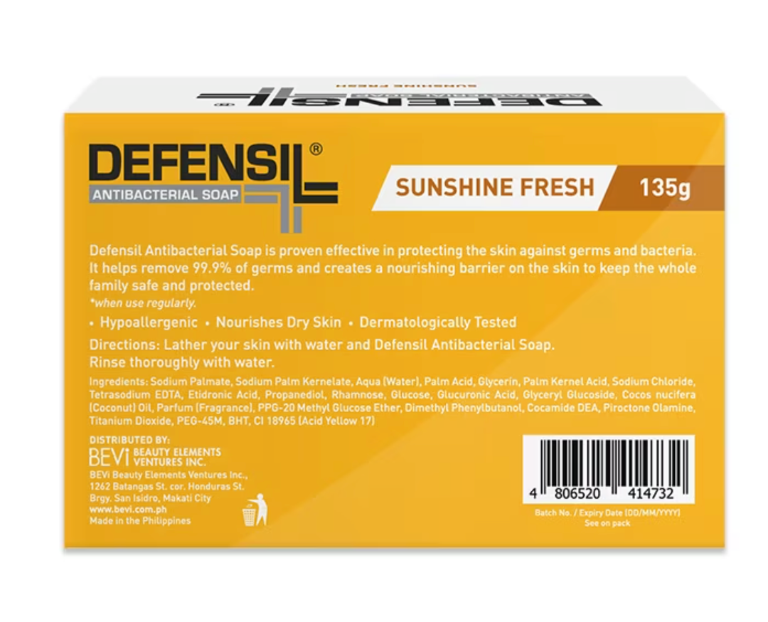Defensil Antibacterial Soap - Sunshine Fresh (135g)
