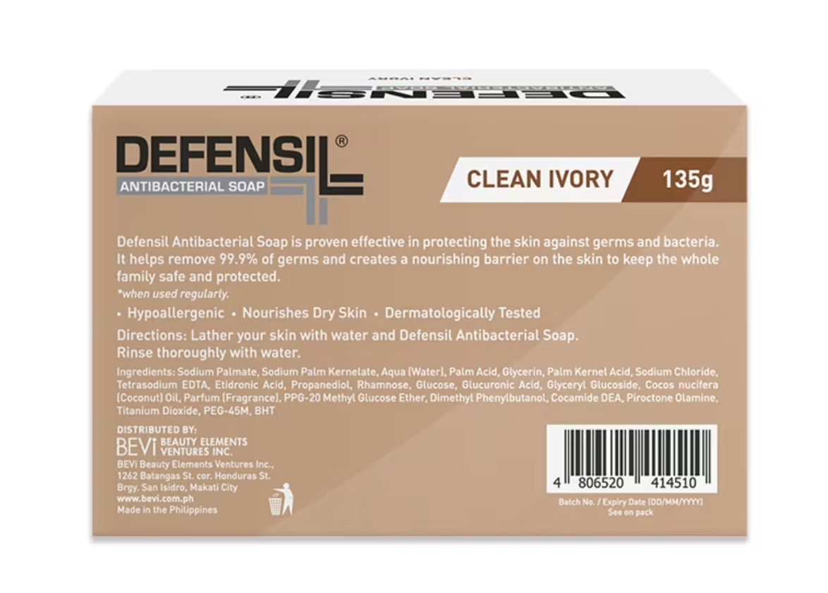 Defensil Antibacterial Soap - Clean Ivory (135g)