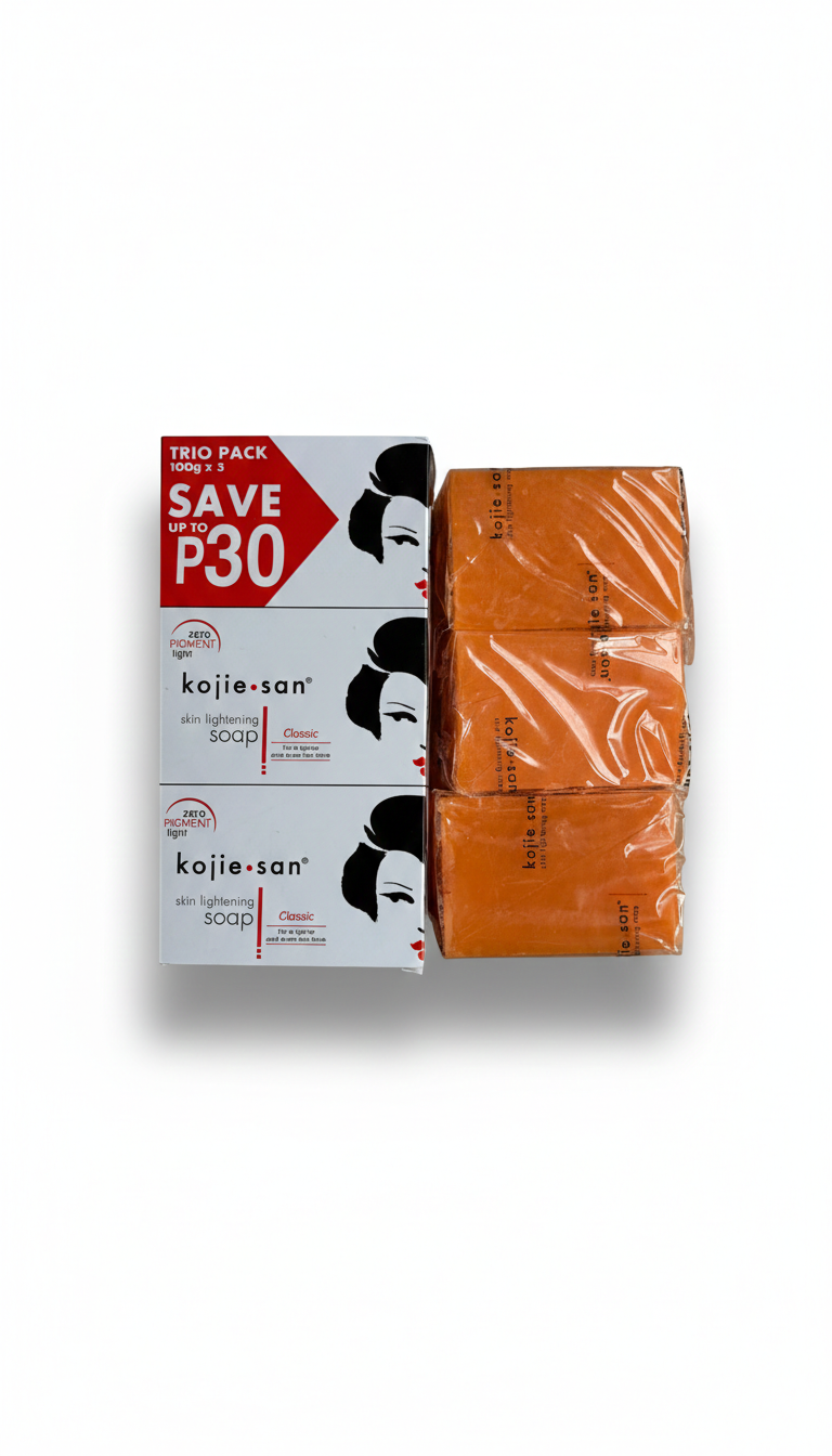 Kojie San Soap 100g Triple Pack (3 Bars) — Kojic Acid Brightening
