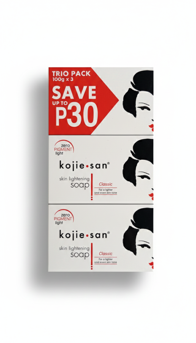 Kojie San Soap 100g Triple Pack (3 Bars) — Kojic Acid Brightening