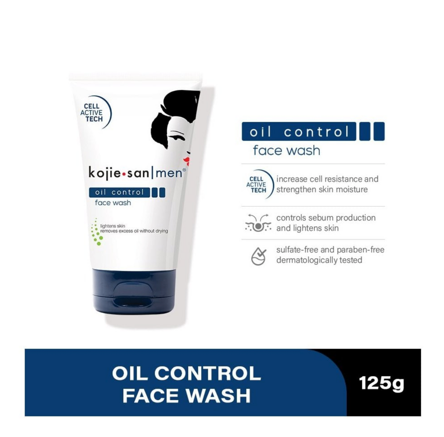 Kojie San Men Oil Control Face Wash 125g