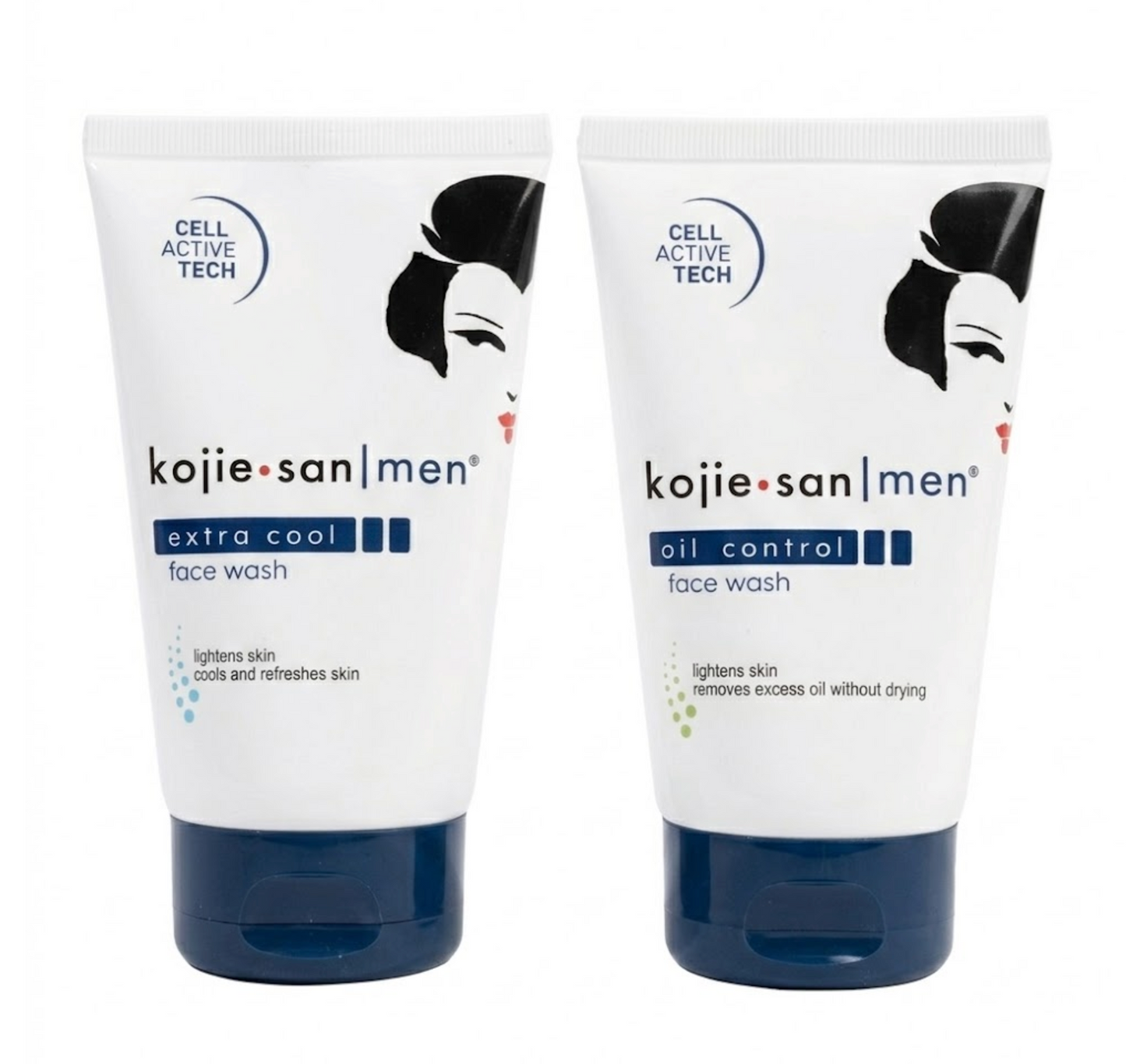 Kojie San Men's Oil Control & Extra Cool Face Wash Bundle - Complete Starter Kit