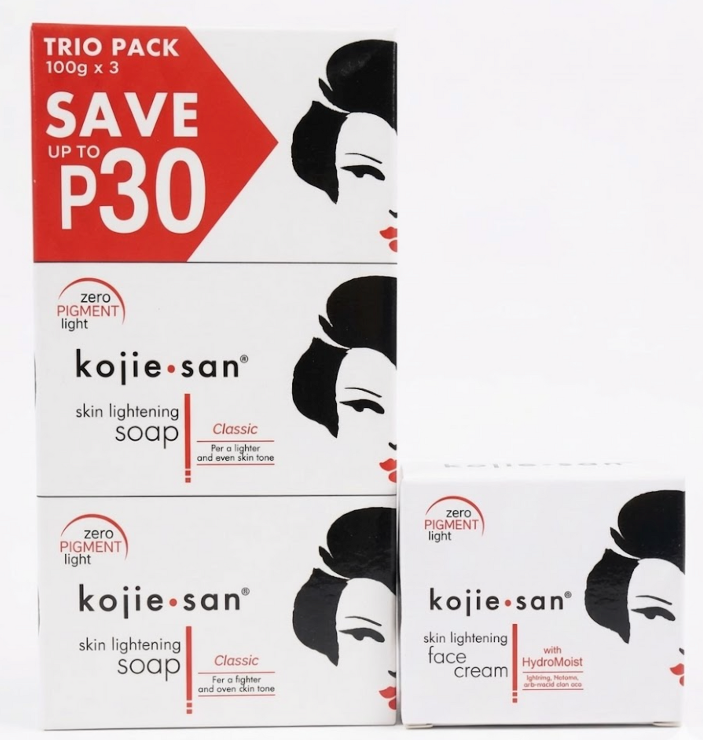 100g Triple Pack and Moisturiser