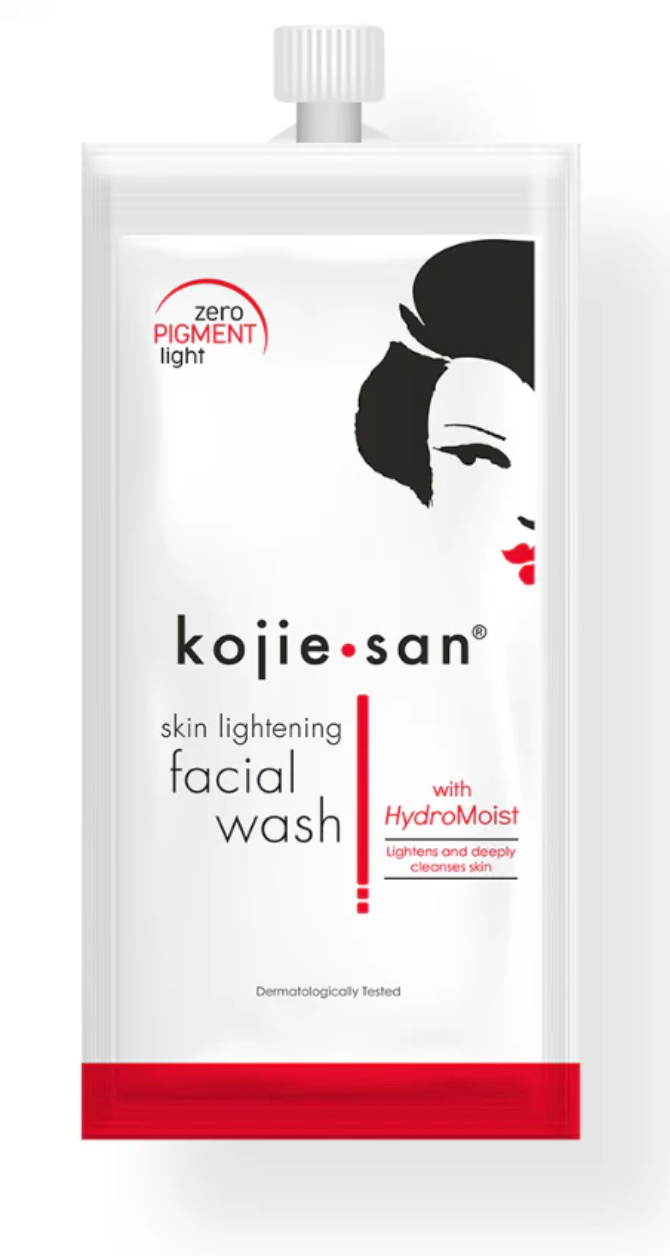 Kojie San Face Wash product packaging and bottle front view