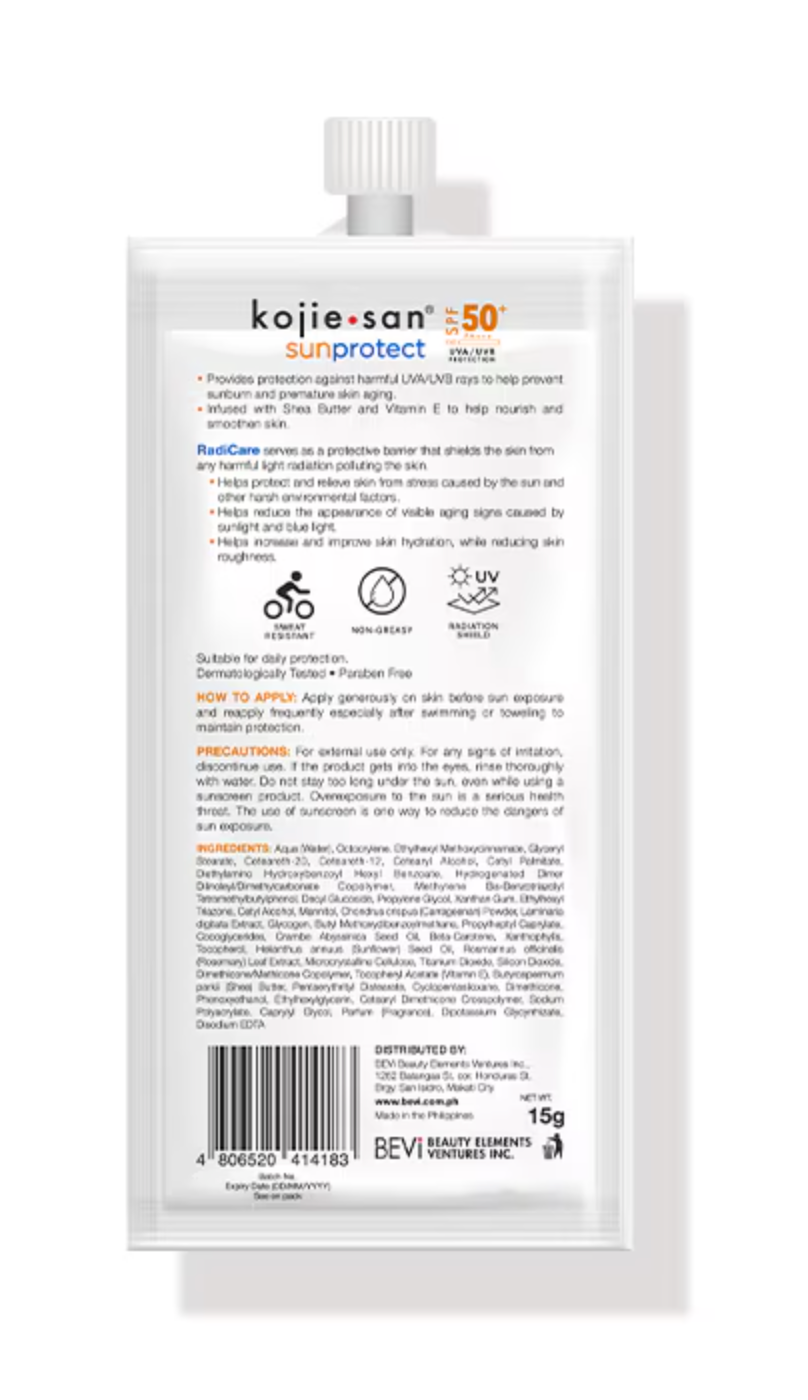 Kojie San SunProtect SPF 50+ PA+++ Sport (15g Sachet)